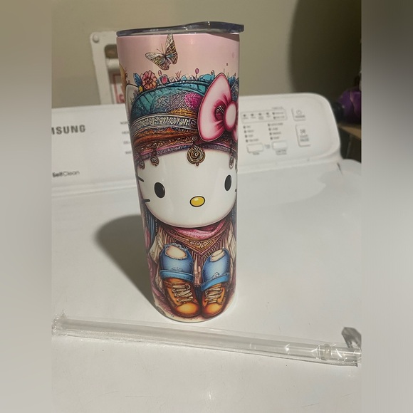 🆕 Hello Kitty Hippie 20oz Stainless Steel Tumbler - Insulated & Rust-Resistant - Picture 4 of 7